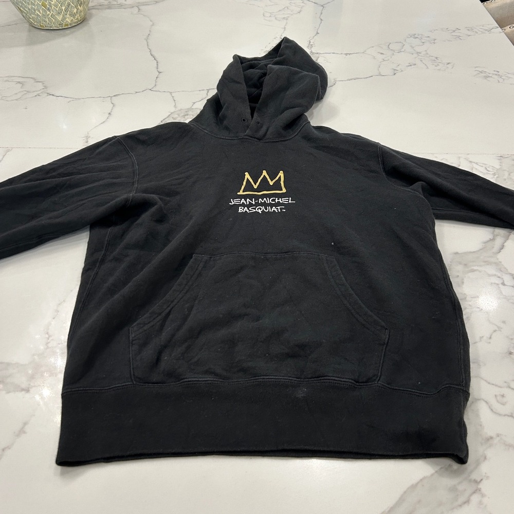 Jean-Michel Basquiat Crown Hoodie UT Uniqlo Black NYC Pop Icons Graphic - Picture 10 of 10